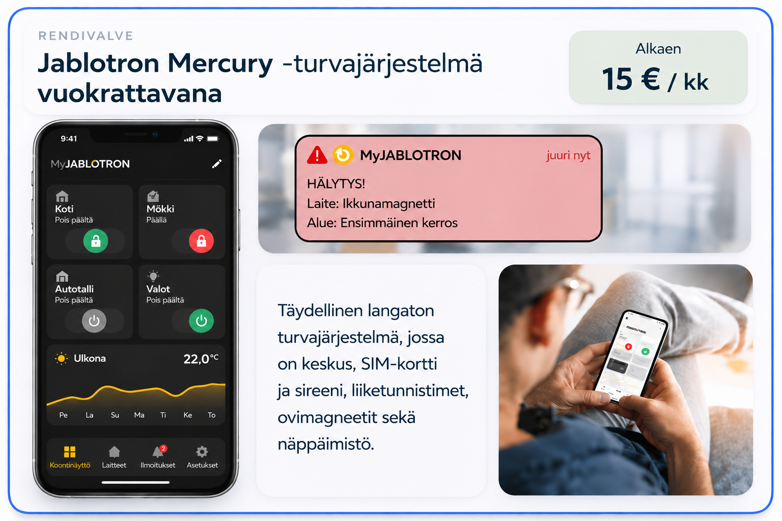 Jablotron hälytysjärjestelmä